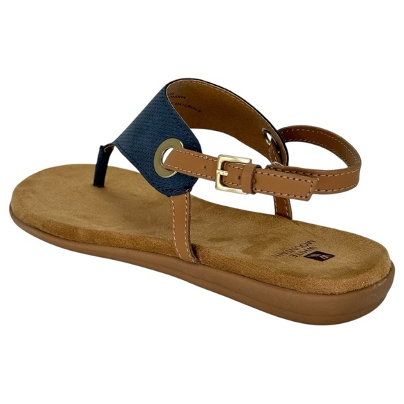 White Mountain London Navy Faux Leather Womens Thong Sandals Size 10M - Picture 8 of 12